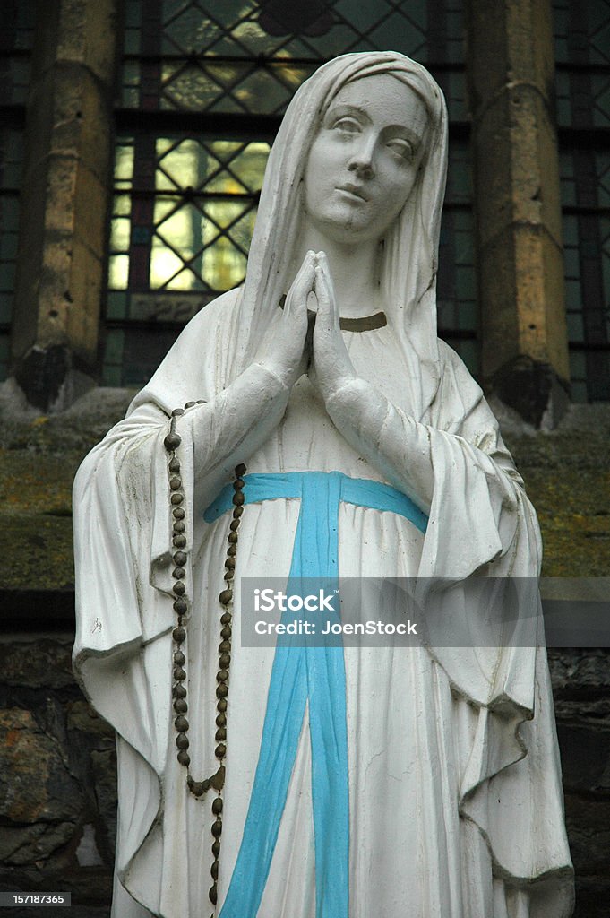 Mutter Jungfrau Maria Statue - Lizenzfrei Blau Stock-Foto