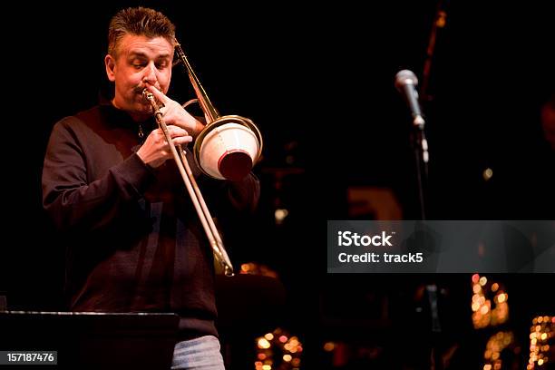 Horn Solo Stock Photo - Download Image Now - Trombone, Music, Performance Group