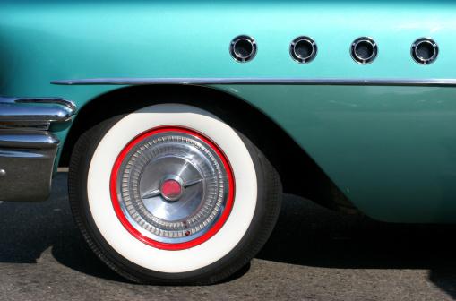 Close-up of a classic car