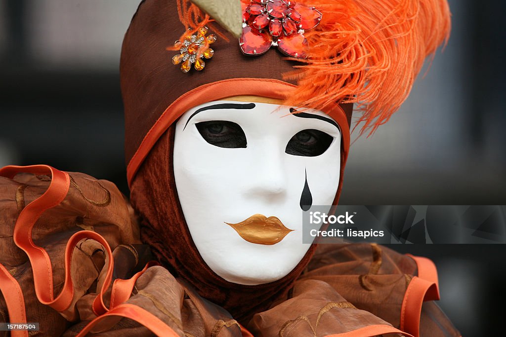 Máscara de carnaval: Esta único lágrima - Foto de stock de Boneca royalty-free