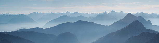 tirol - european alps mountain tannheimer silhouette stock-fotos und bilder