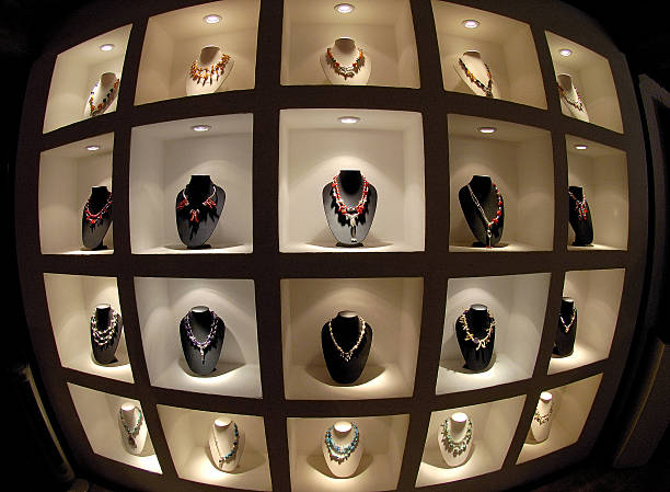 istock fashionables necklaces in chic boutique 157187721