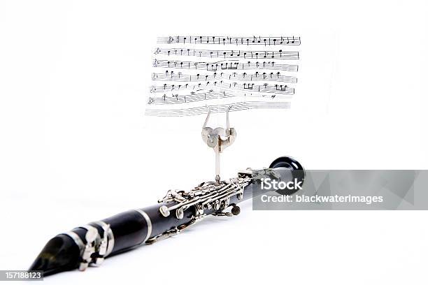 Clarinetto - Fotografie stock e altre immagini di Musica - Musica, Pentagramma, Chiave di violino