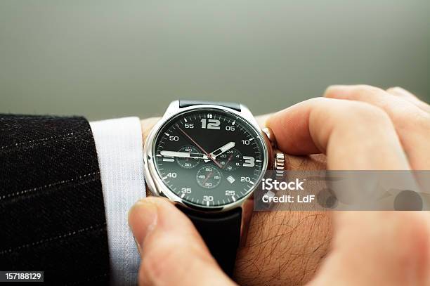Business Time Stock Photo - Download Image Now - Watch - Timepiece, Wristwatch, Wrist