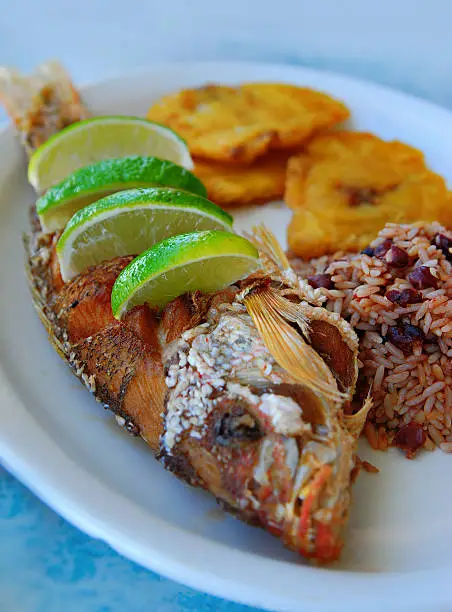 Photo of whole fried snapper