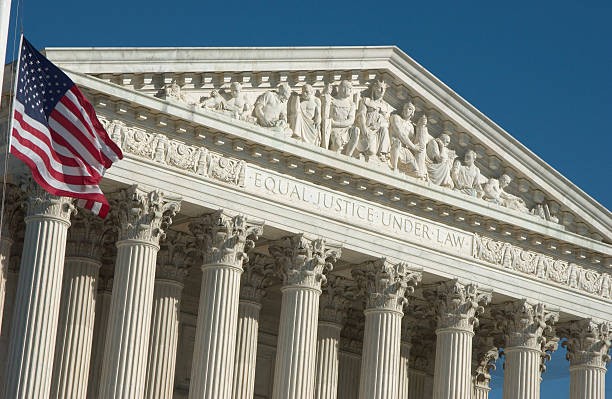 równe sprawiedliwości w prawo - legal system us supreme court column washington dc zdjęcia i obrazy z banku zdjęć