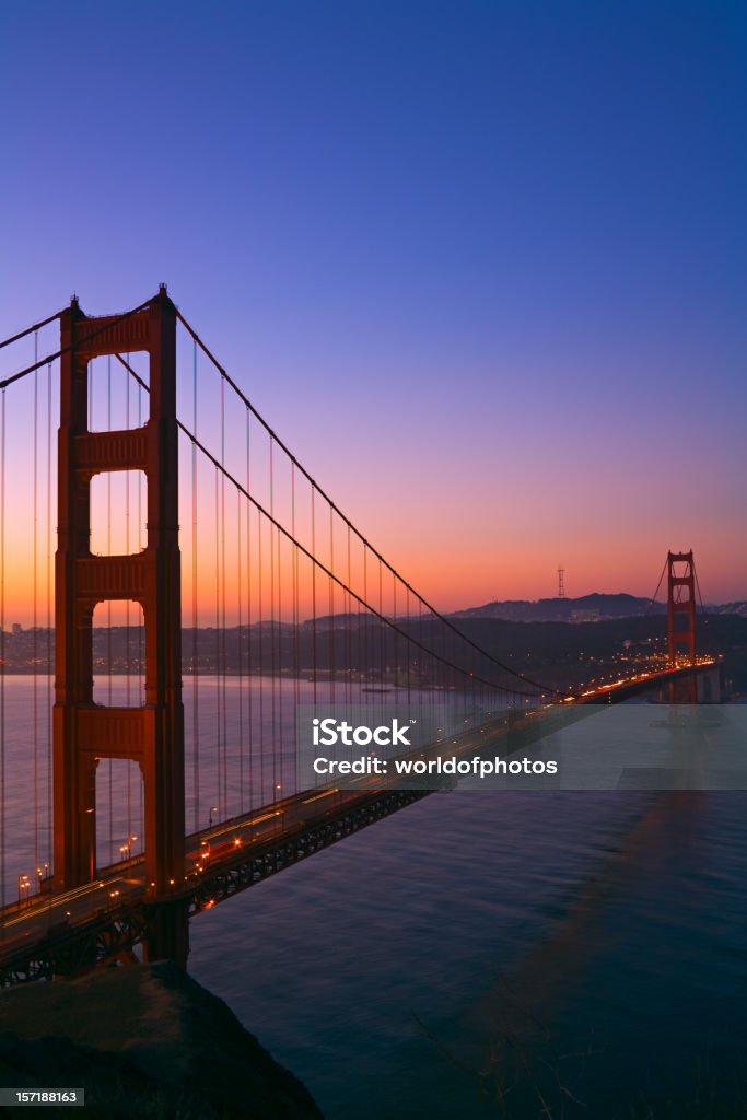 A ponte Golden Gate - Foto de stock de Dourado - Descrição de Cor royalty-free