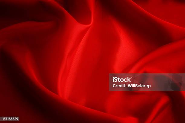 Red Silk Background Stock Photo - Download Image Now - Red Background, Wave Pattern, Silk