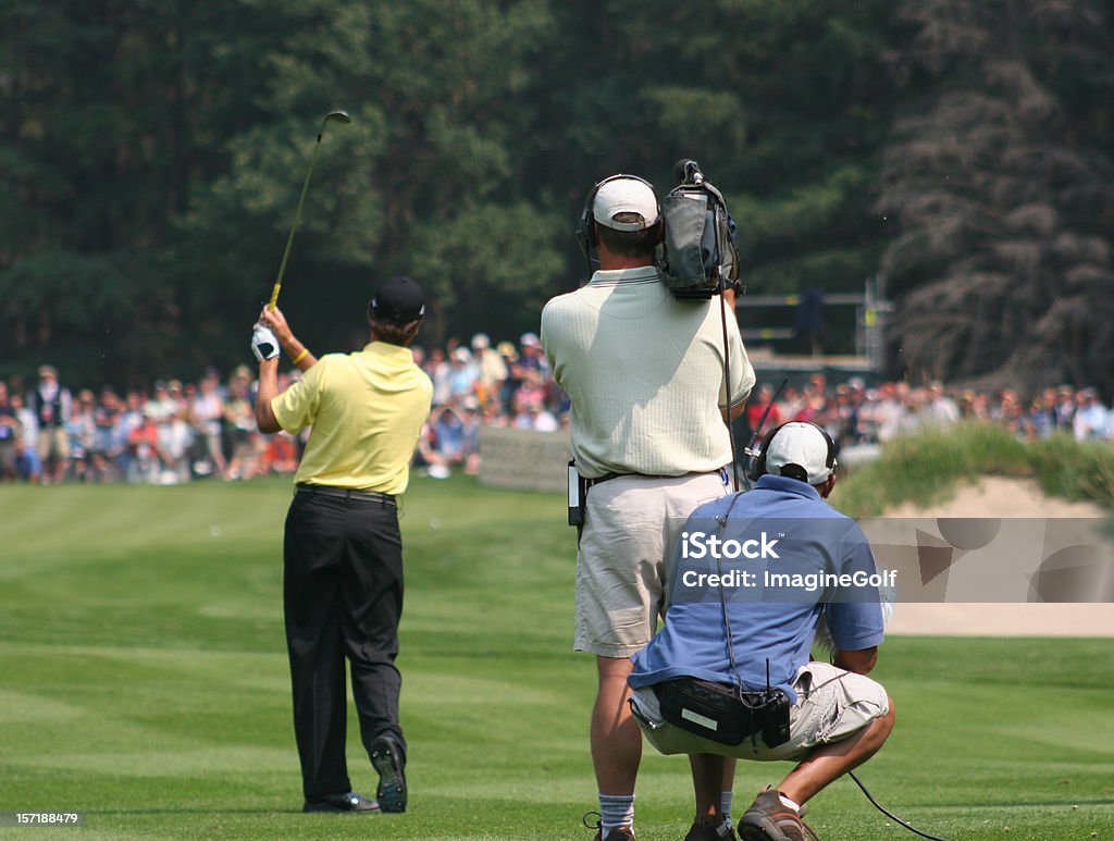 Câmera equipe no evento esportivo - Foto de stock de Golfe royalty-free