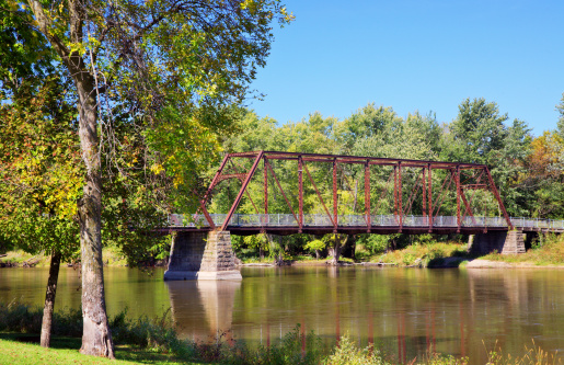 Historic Walking Bridge located in Iowa....