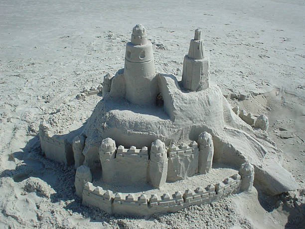 istock Sandcastle with detailed walls 157188501
