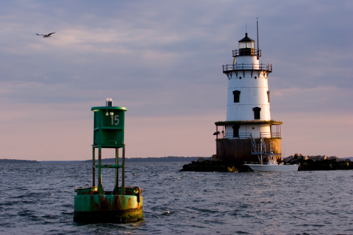 Conimicut Light at sunset. So-called 