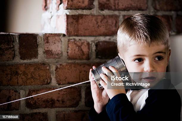 Your Next Mission Stock Photo - Download Image Now - Telephone, Child, Tin Can Phone