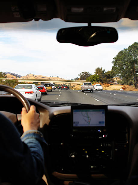 istock Driving with the help of gps navigation 157188731