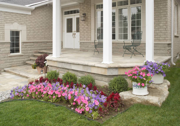 istock Front Porch with flowers 157188768