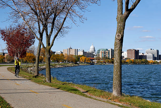 Bike Path  madison wisconsin stock pictures, royalty-free photos & images