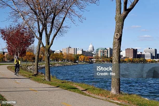 Bike Path Stock Photo - Download Image Now - Madison - Wisconsin, Wisconsin, Cycling