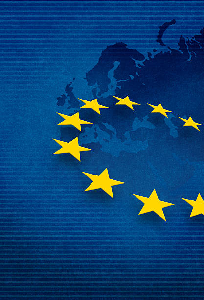 유럽 지역사회일원 - europe european union currency european union flag european community 뉴스 사진 이미지