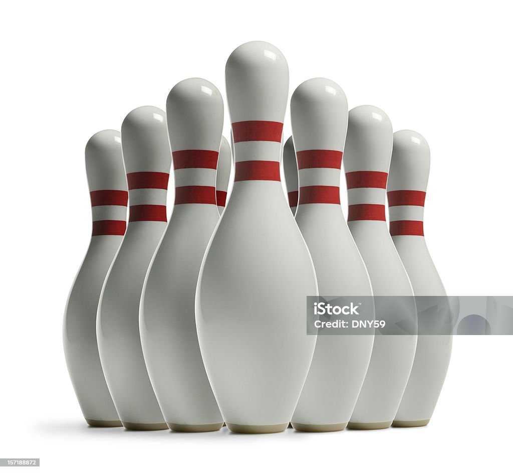 Зеленая Игра в кегли Булавки - Стоковые ф�ото Bowling Pin роялти-фри