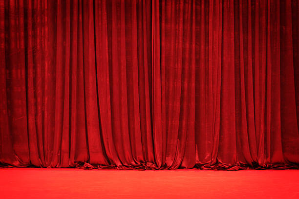 Show Time  velvet curtain stock pictures, royalty-free photos & images