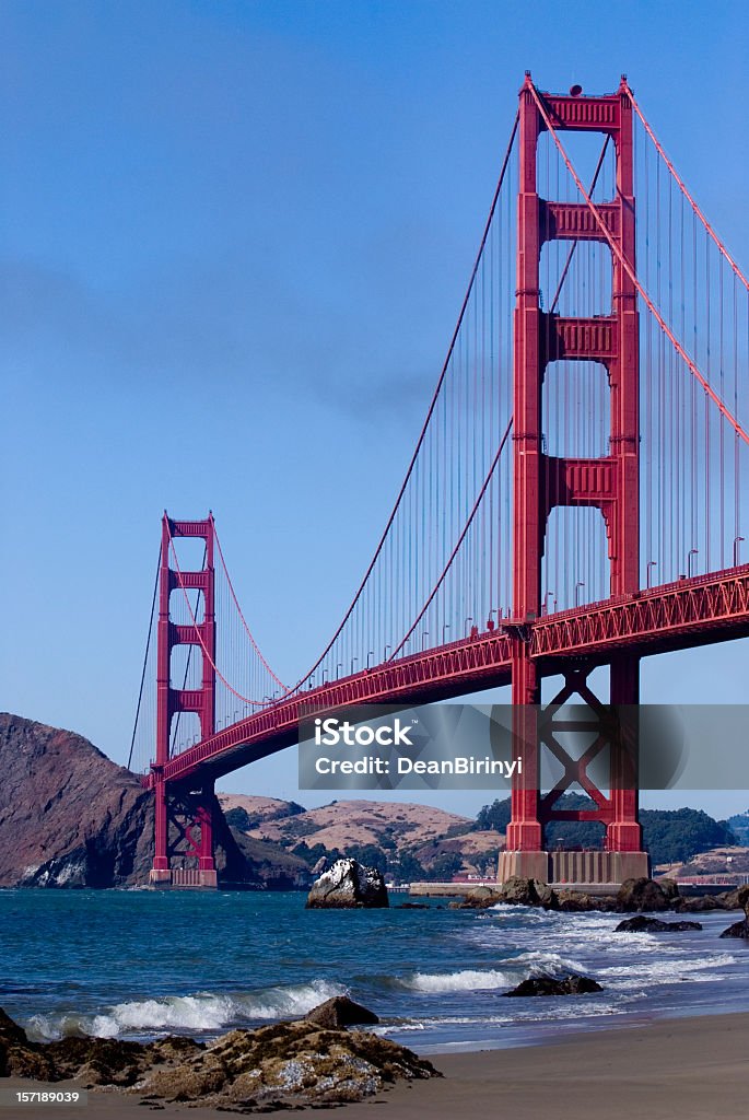 Golden Gate Bridge di Baker Beach 2 - Foto stock royalty-free di Golden Gate