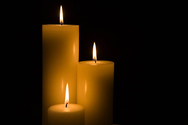 Candles in the Dark stock photo