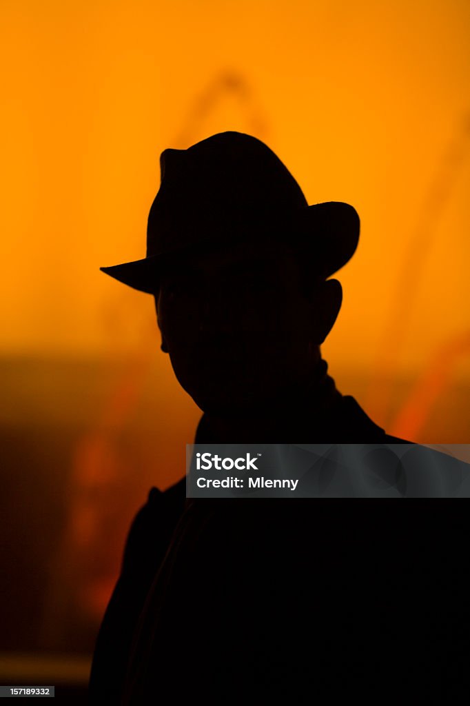 Silhueta de detetive - Foto de stock de Sherlock Holmes royalty-free