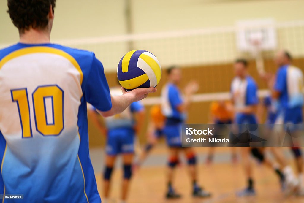 volleyball volleyball in the hand of  a male player Volleyball - Sport Stock Photo