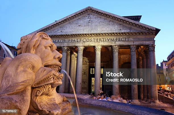 판테온 저녁 Rome Italy 로마 판테온에 대한 스톡 사진 및 기타 이미지 - 로마 판테온, 로마-이탈리아, 건물 외관