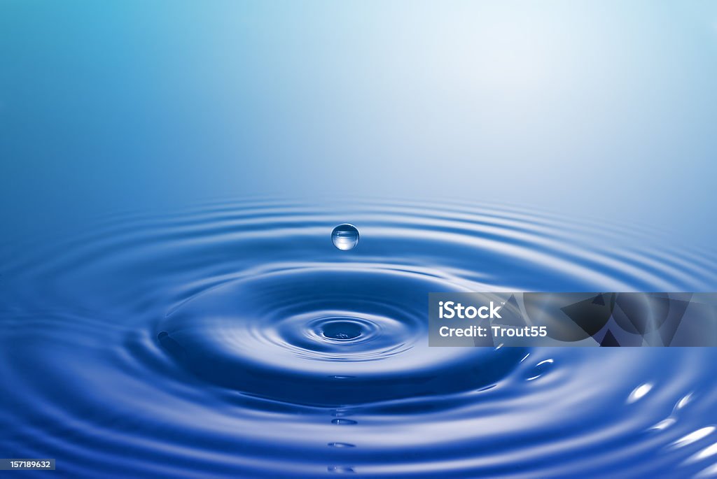 Gota de água - Royalty-free Azul Foto de stock