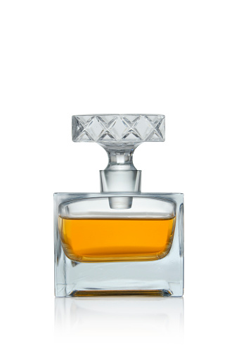 High class perfume bottle with clipping path or reflection - your choice.