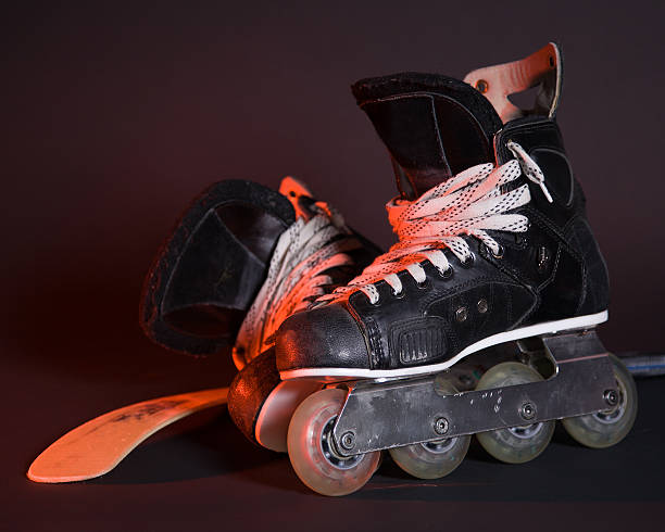 Roller Hockey Skates and Stick