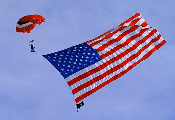 Photo of American Flag Sky Diving