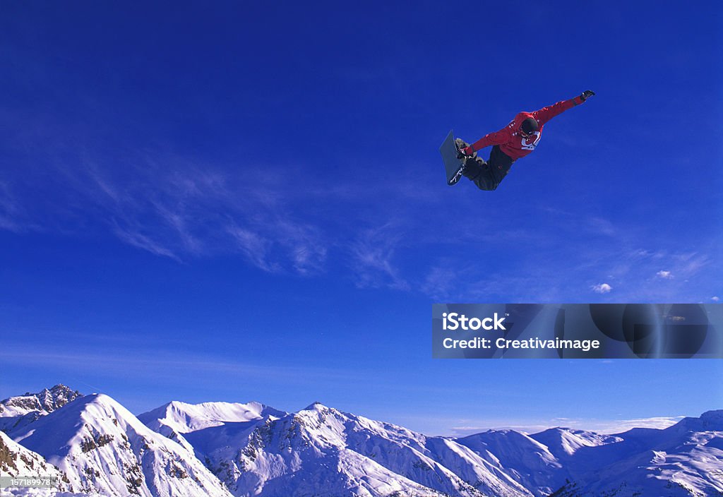 Alpes de snowboard - Royalty-free Montanha Foto de stock