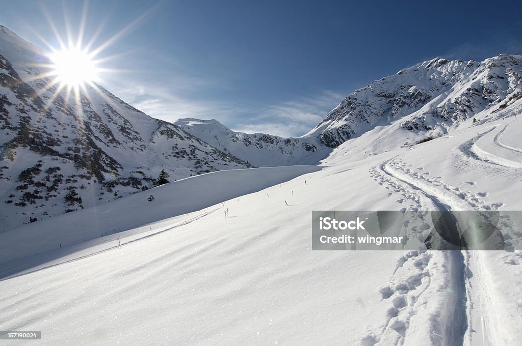 ski mountaineering ski mountainiering in tyrol Snow Stock Photo