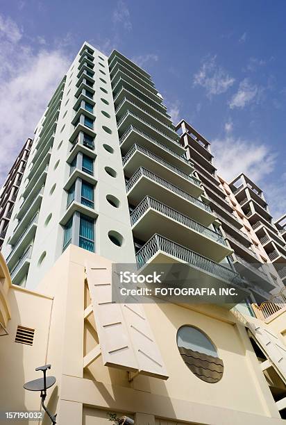 South Beach Condo Stock Photo - Download Image Now - Angle, Apartment, Architecture