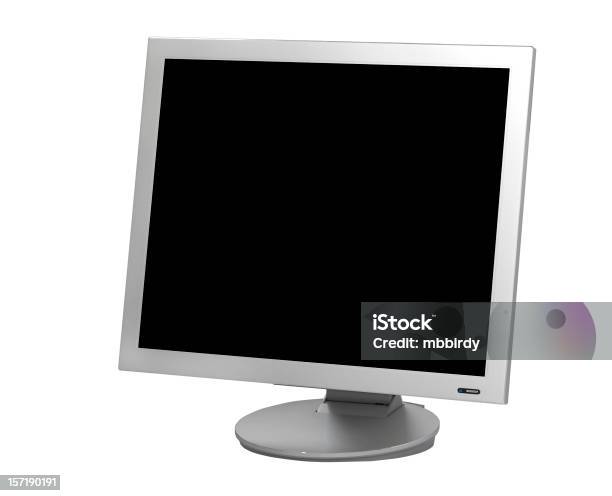 Monitor Lcd Aislado Sobre Fondo Blanco Foto de stock y más banco de imágenes de Blanco - Color