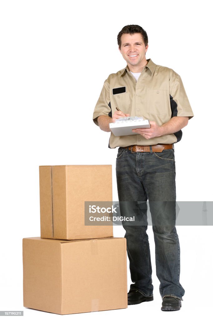 Deliveryman - Lizenzfrei Abzeichen Stock-Foto