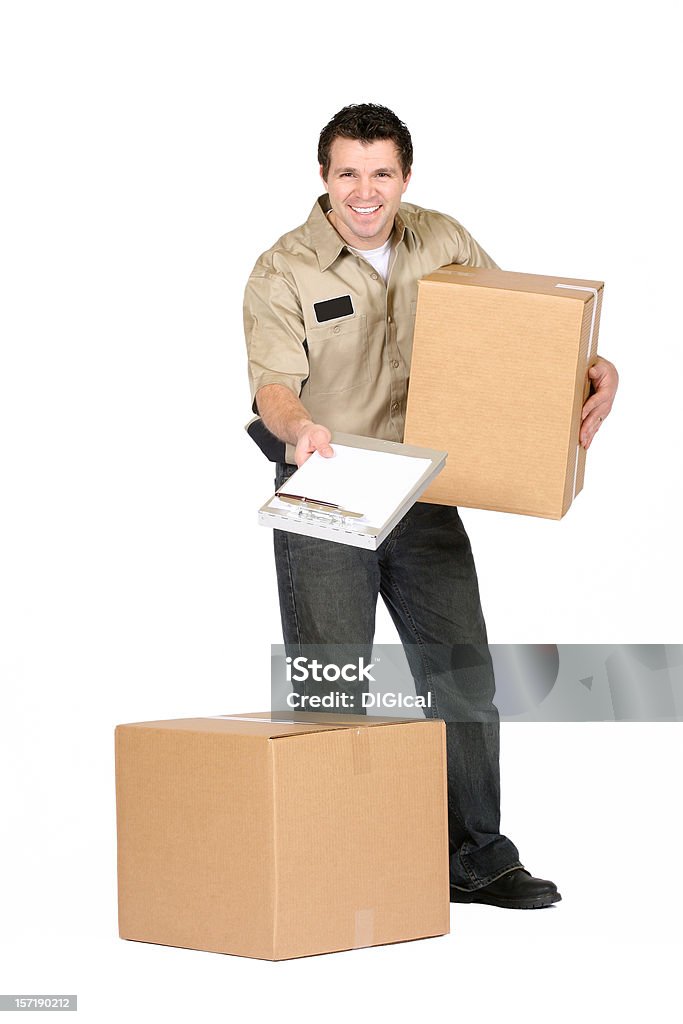 Deliveryman - Lizenzfrei Abzeichen Stock-Foto