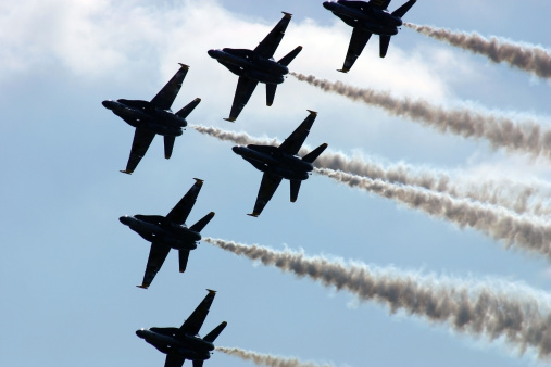 Izmir, Turkey - September 09, 2019: This show is performed regularly in Izmir Turkey. It can be watched and photographed absolutely free of charge. It is the show of the Turkish Air Force.