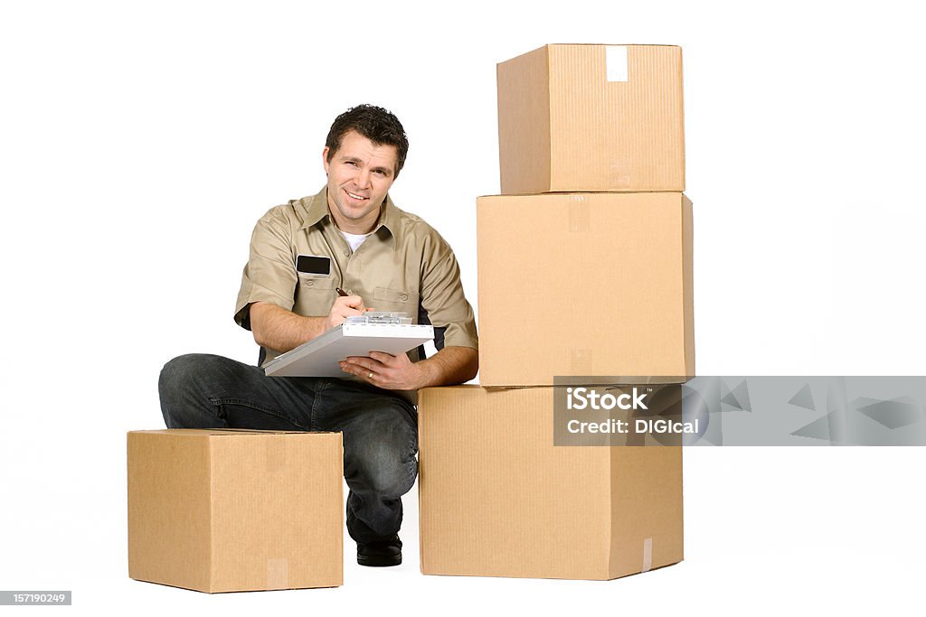 Deliveryman - Lizenzfrei Abzeichen Stock-Foto