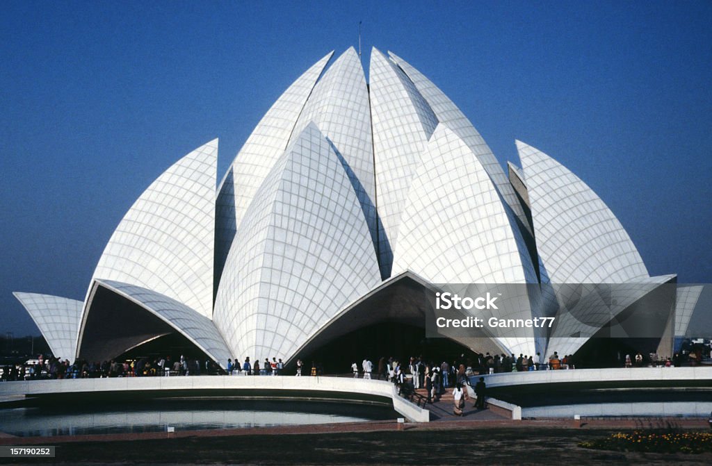 Le Temple de Bahá'í Lotus, New Delhi, Inde - Photo de Temple du Lotus - New Delhi libre de droits