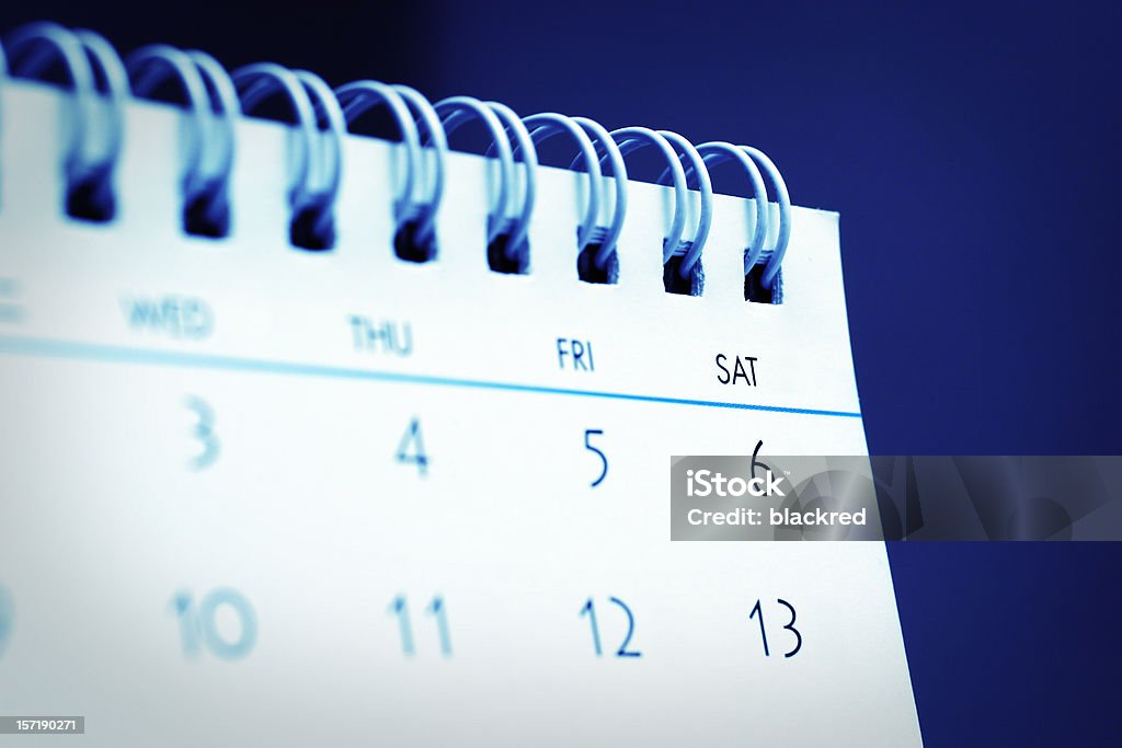 Desktop Calendar Closeup of a desktop calendar. Calendar Stock Photo
