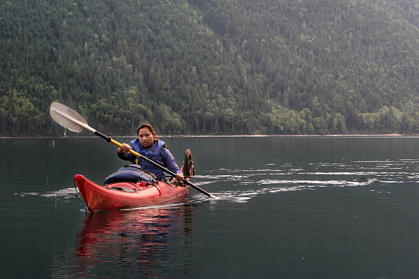 Beautiful Kayaker stock photo