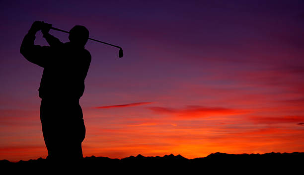 istock Golfer Against Beautiful Tropical Sunset 157190398