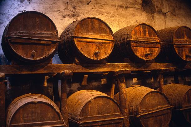 Old wine barrels  jerez de la frontera stock pictures, royalty-free photos & images