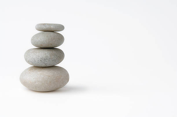 Balance Four zen's stones. DOF stack rock stock pictures, royalty-free photos & images