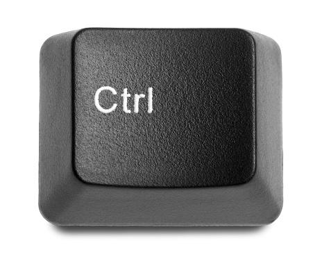 Ctrl computer key isolated on white