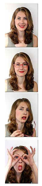 zábava ve fotokoutku - fotoautomat fotky - stock snímky, obrázky a fotky