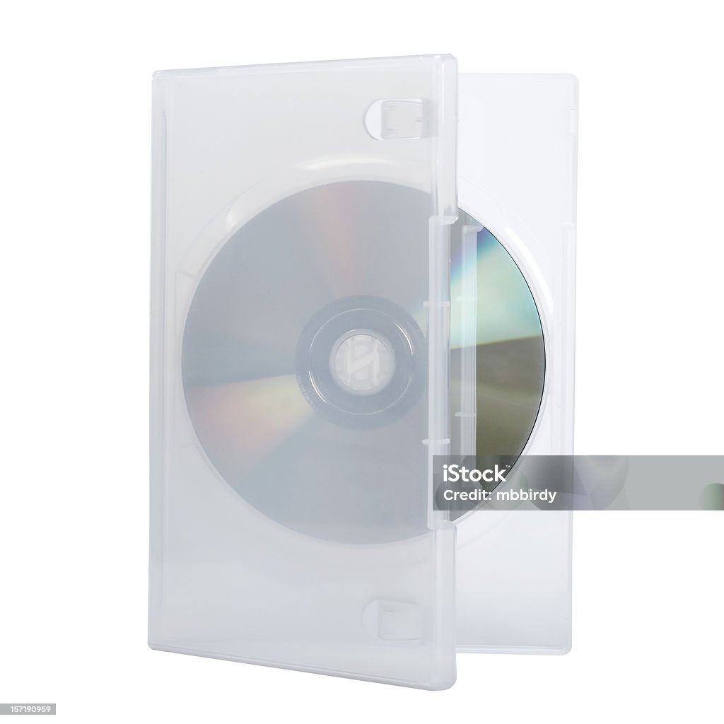 DVD-Hülle (clipping path), isoliert auf weißem Hintergrund - Lizenzfrei DVD-Hülle Stock-Foto